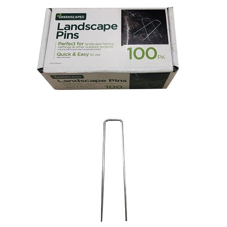 GREENSCAPES 1 in. W X 4-1/2 in. L Fabric Garden Staples , 100PK 85430
